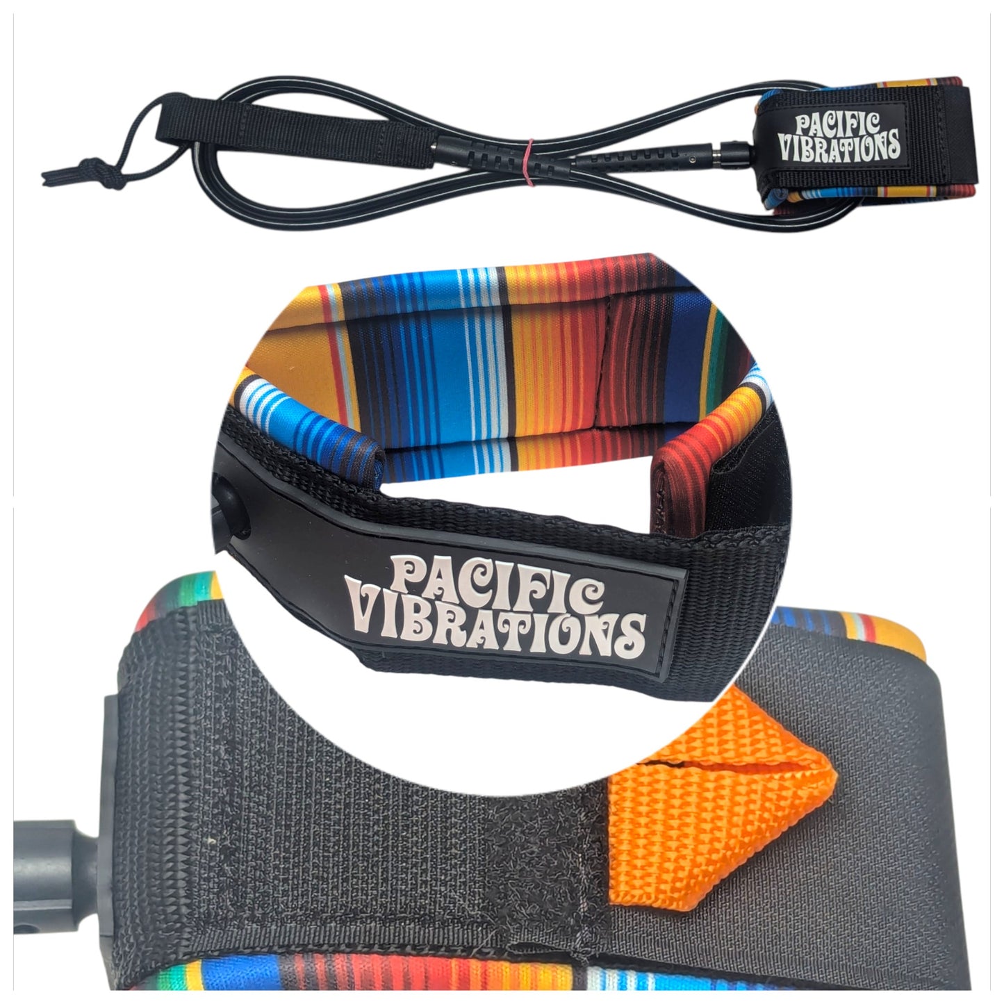 7ft ankle Black/Striped