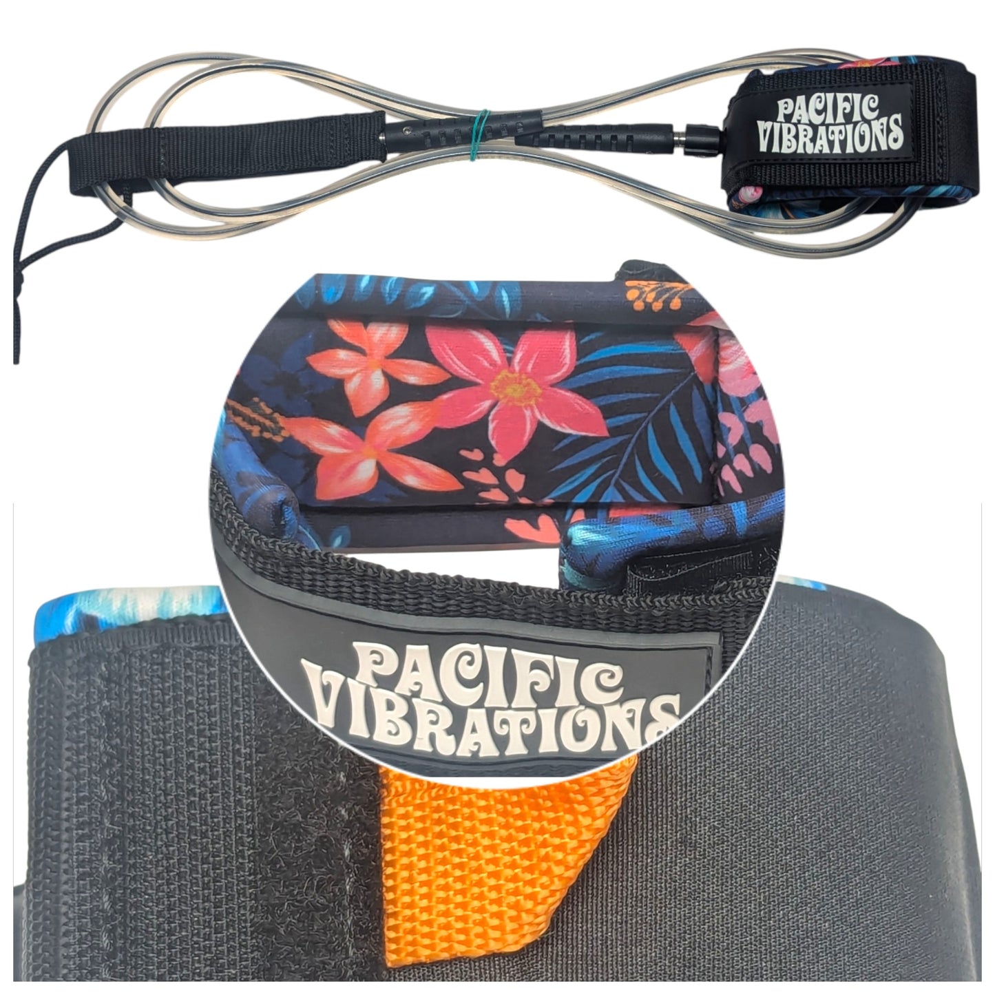 9ft ankle Clear-Black/Flower