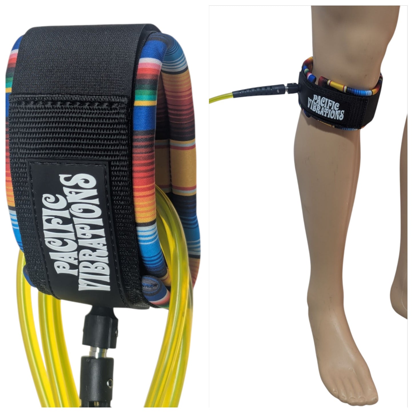 9 ft Knee/calf Leash Lime cord