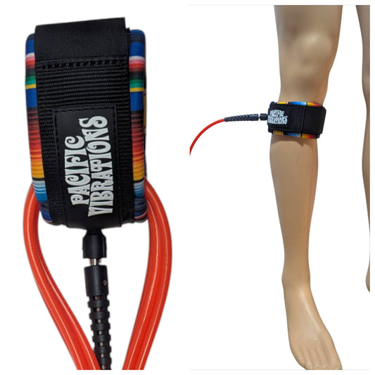 8ft Knee/calf Leash Orange cord